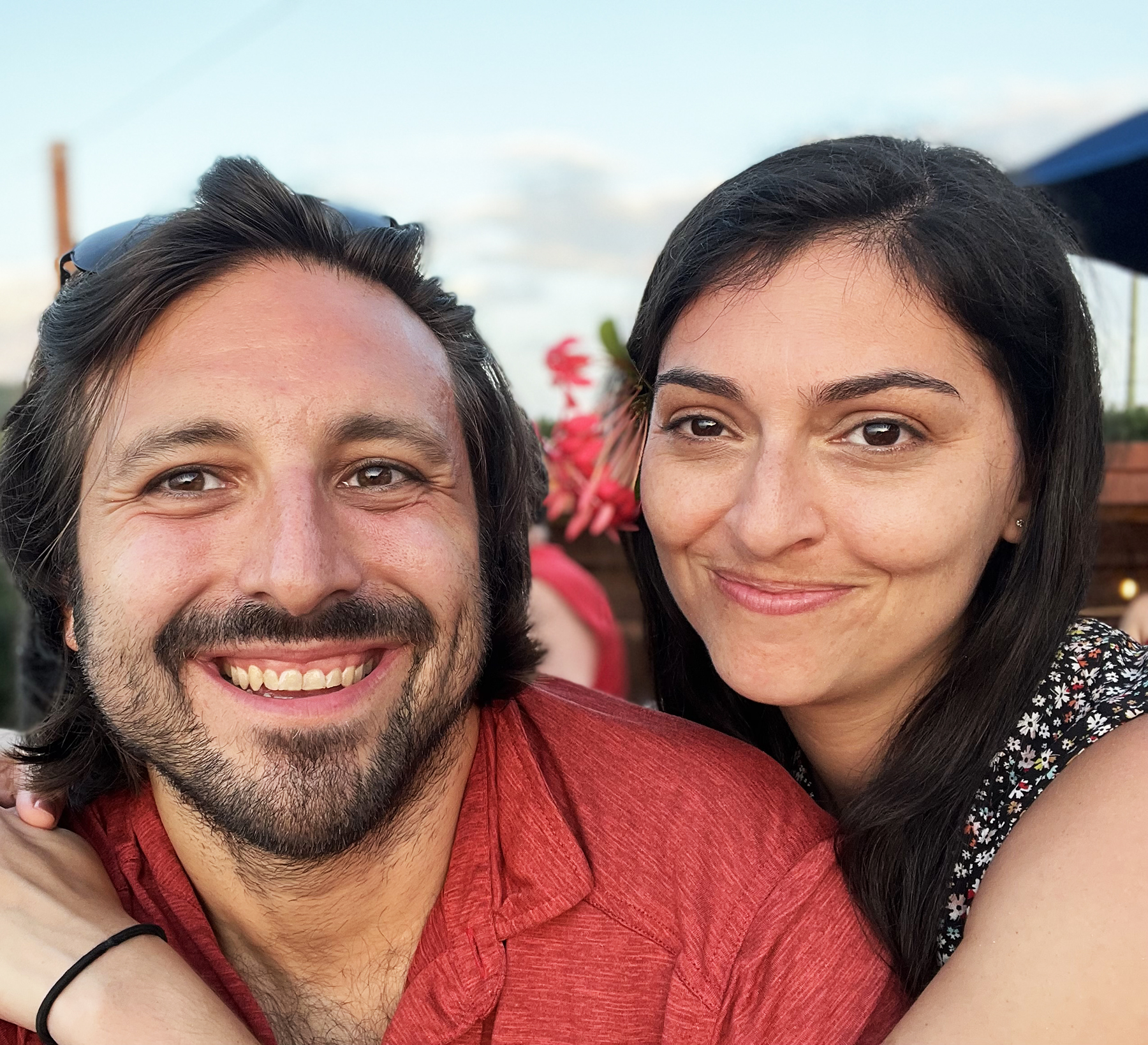 Christina and Tony smiling